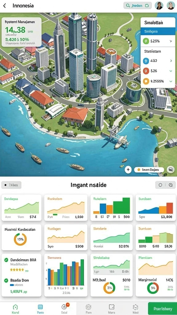 Screenshot menunjukkan layar menu dengan berbagai pilihan level.