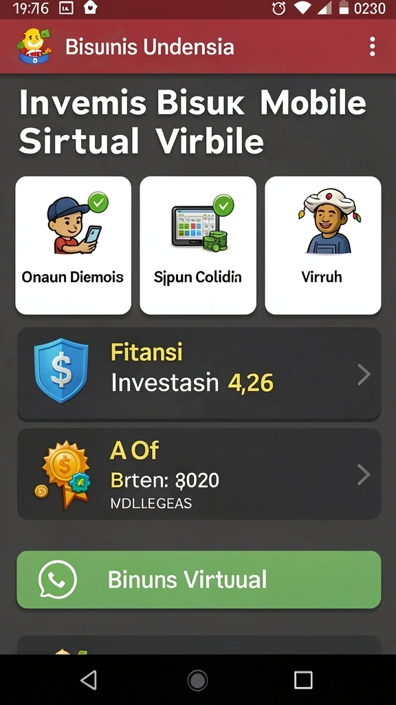 Tampilan utama aplikasi LUCKYMINO yang menarik.