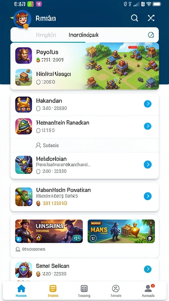 Ikon permainan yang mudah dikenali dan unik.
