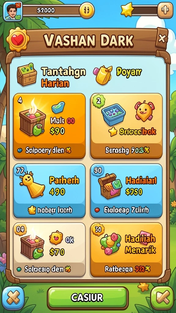 Berbagai mode permainan seru untuk dipilih.