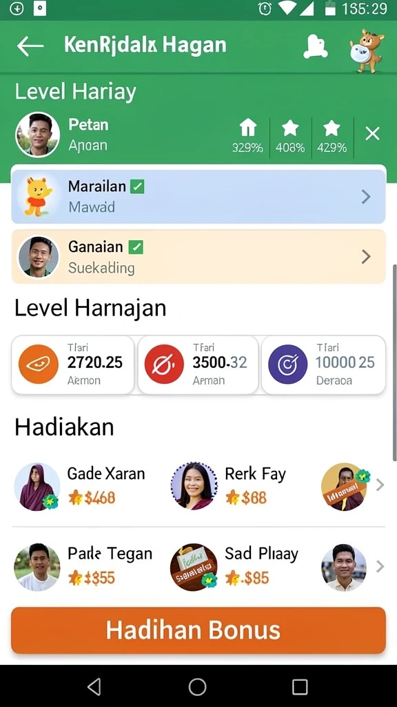 Tampilan antarmuka yang user-friendly.
